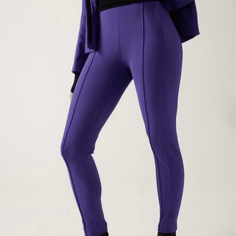 Athleta Glacier Skinny Pants Women’s Size 8 Purple Blue Snow Ski‎ Winter Sports